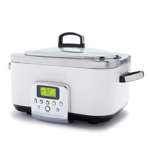 GreenPan Elite Cloud Cream Slow Cooker 230V 2200W Home Kitchen Cookware