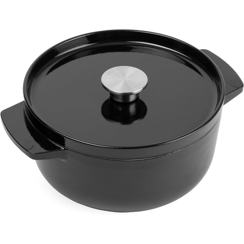 KitchenAid Cast Iron Casserole 22cm/3.3L Onyx Black