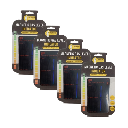 4PK Cockatoo Magnetic Barbecue Gas Bottle Level Indicator