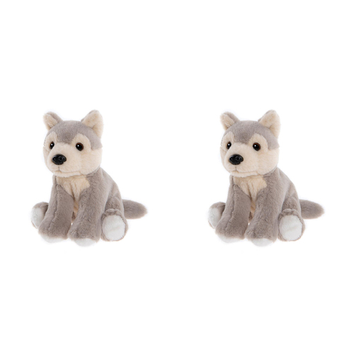 2PK Charlie Bears Cuddle Cub Wolf Kids Soft Play Toy 0m+ - Grey