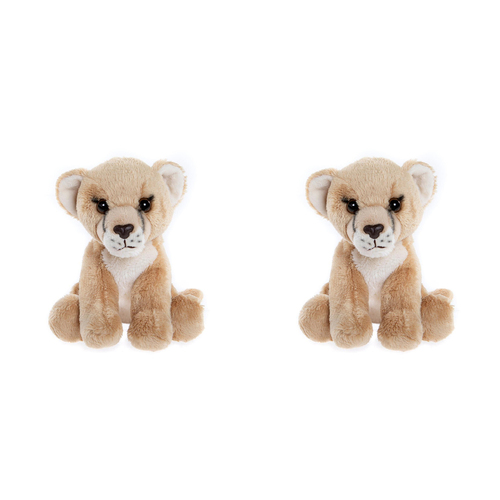 2PK Charlie Bears Cuddle Cub Lioness Kids Soft Play Toy 0m+ - Brown