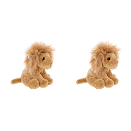 2PK Charlie Bears Cuddle Cub Lion Kids Soft Play Toy 0m+ - Brown