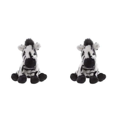 2PK Charlie Bears Cuddle Cub Zebra Kids Soft Play Toy 0m+ Black/White