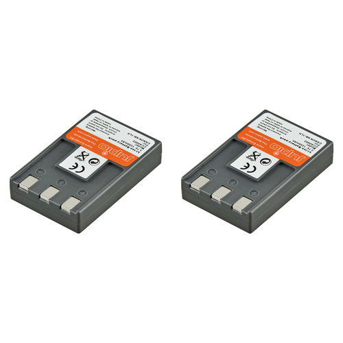 2PK Jupio Li-Ion 3.7V 1250mAh Rechargeable Battery For Canon NB-1L/1LH Camera