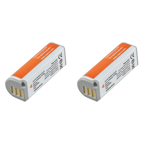 2PK Jupio Li-Ion 3.5V 800mAh Rechargeable Battery For Canon NB-9L Camera