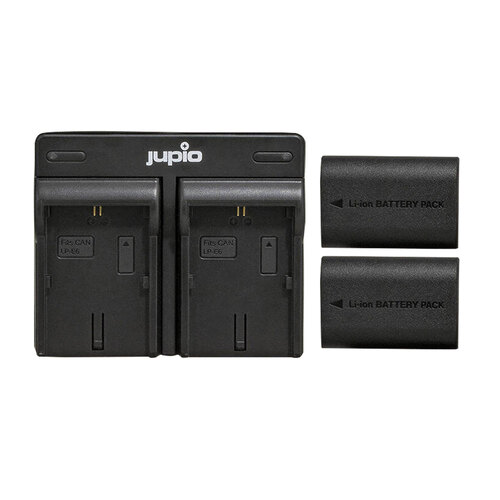 Jupio 2x Batteries 2130mAh & USB Dual Charger Kit For Canon LP-E6NH