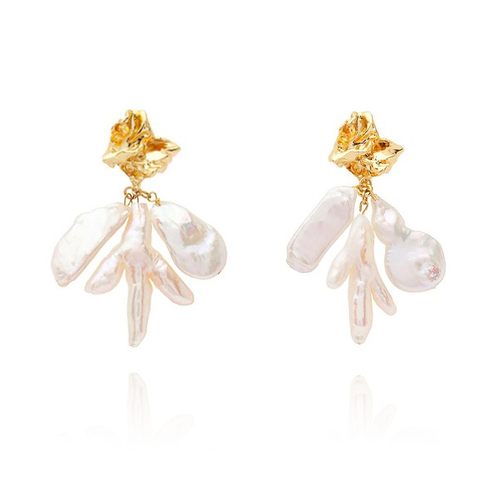 Culturesse Meredith 6.8cm Drop Earrings For Pierced Ears - Pearly Shine