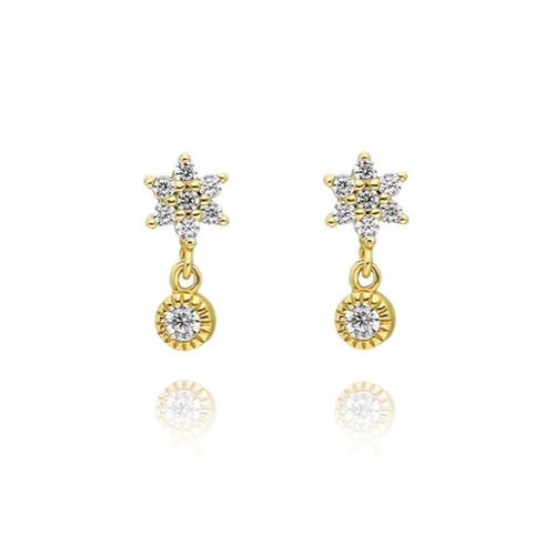 Culturesse Aubree 6mm Stud Star Earrings - Gold Filled