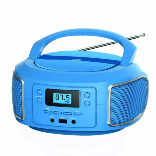 Laser Wireless Bluetooth CD/MP3/FM Radio Boombox - Blue