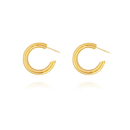 Culturesse Oria Premium 25mm Hoop Earrings - Gold