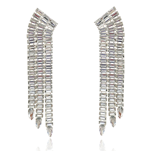 Culturesse Eureka 175mm Catwalk Oversized Drop Earrings - Silver