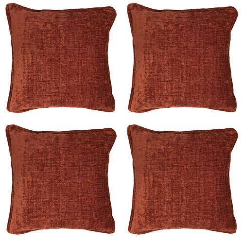 4PK Jason Commercial Parker Cushion Filled 44x44cm Russet