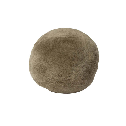 Auskin The Kallista Sheepskin Ball Cushion 28cm - Taupe