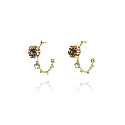 Culturesse Lucien Parisian Dream Earrings For Pierced Ears - Gold