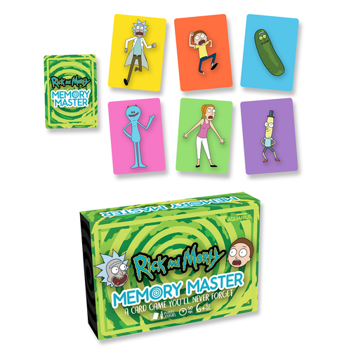 Aquarius Rick & Morty Memory Master Card Game Kids 6y+