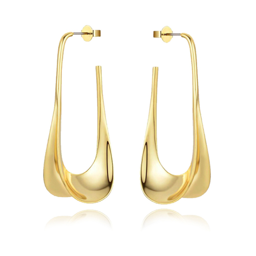 Culturesse Carmela Catwalk 60mm Loop Earrings - Gold