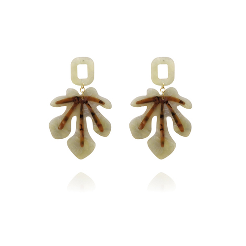 Culturesse Forever Green 95mm Statement Earrings For Pierced Ears - Pistachio