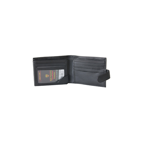 Champs Leather Mens 12cm Cash/RFID Wallet Holder - Black