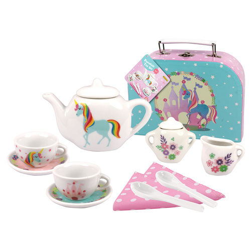 Kaper Kidz Unicorn Porcelain Tea Set 13Pcs