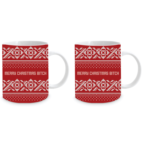 2PK Merry Christmas B 350ml Ceramic Coffee/Tea Mug Cup