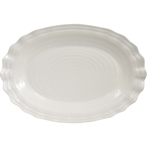 LVD Ceramic Platter Minorca Oval XL Tableware 49cm - Ivory