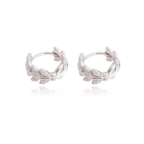 Culturesse Ember Sterling 10mm Dainty Hoop Earrings - Silver