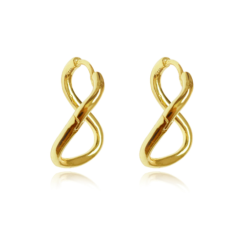 Culturesse Baie 19mm Artsy Infinity Twist Earrings - Gold