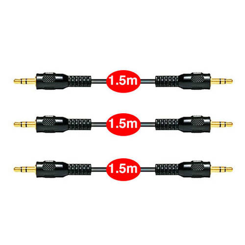 3px 1.5m Aux Gold Plated Cable 3.5Mm Male To Male