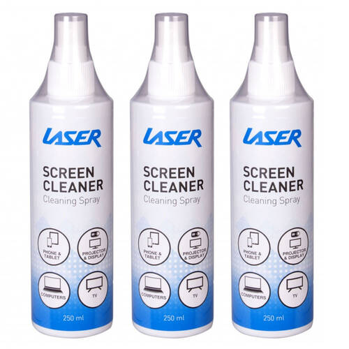 3PK Laser 250ml Cleaning Spray for Electronics & Screens