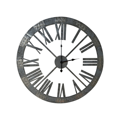 Darlin Metal 60cm Easton Wall Clock Home Decor Round Grey