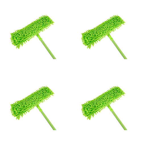 4PK Ultimo Chenille Mop Extendable Green & Grey Assorted 1.5x7cm