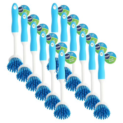 12PK kemasi Scrub Brush W/Soft Handle Home Kitchen Cleaning