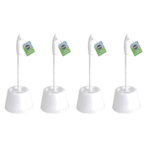 4PK kemasi Toilet Brush Set Home Bathroom Care Cleaning Tool Assorted