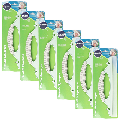 6PK kemasi Flexible Squeegee Home Kitchen Bathroom Cleaning