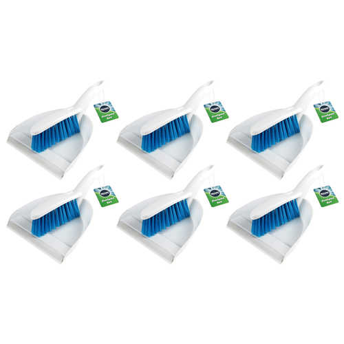 6PK kemasi Dust Pan & Brush Set Home Bathroom Kitchen Cleaning