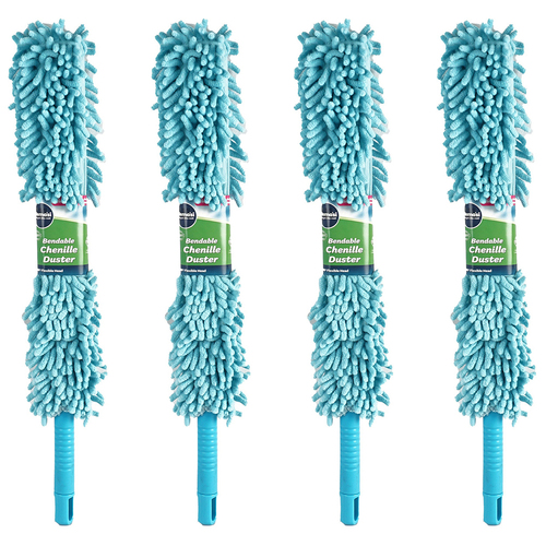 4PK kemasi Bendable Chenille Duster Home Bathroom Kitchen Cleaning