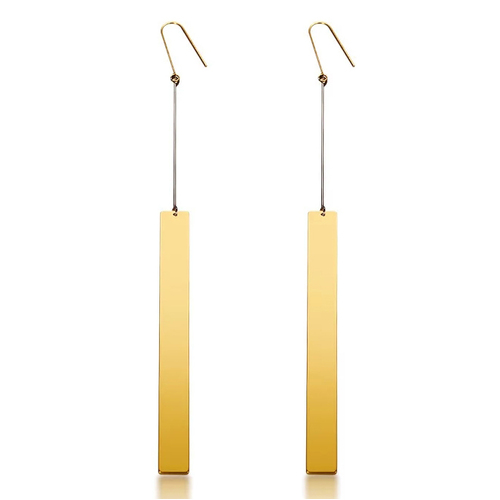 Culturesse Betsy 180mm Runway Long Drop Earrings - Gold