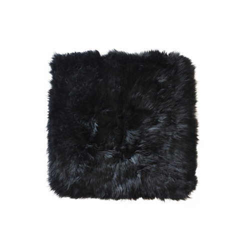 Auskin The Gulgong Sheepskin Cushion Cover 50cm - Black