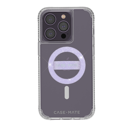 Case-Mate MagSafe Ring Magnetic Loop Grip For iPhone 14 - Purple Sparkle