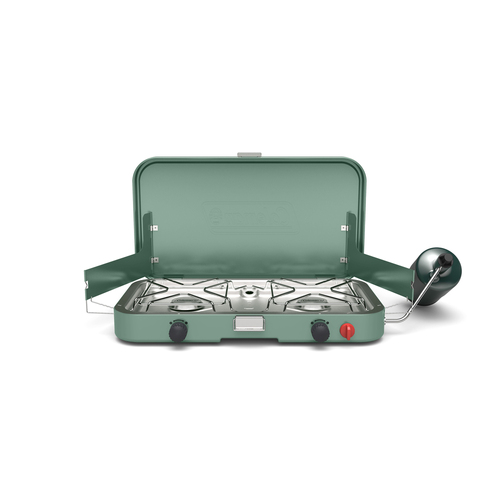 Coleman Stove Cascade 222 2 Burner Outdoor Camping 63x37cm Green