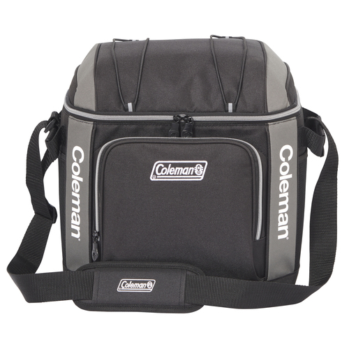 Coleman Plastic Cooler 30 Can Soft Cooler Black Outdoor Camping 30L Black/Grey