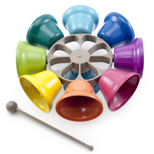 Artiwood Rainbow 21cm Spinning Bells Kids Toy Set 3+