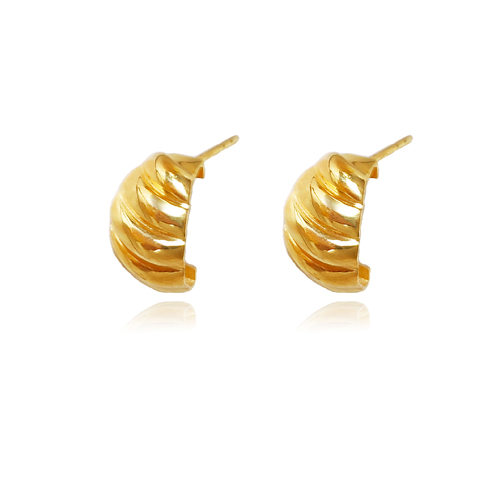 Culturesse Elayne 15mm Gold Filled Croissant Earrings