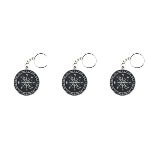 3PK Legami Compass Keyring Outdoor Travel Hiking/Camping