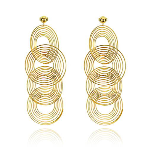 Culturesse Charlie 85mm Catwalk Sculpture Loop Earrings - Gold