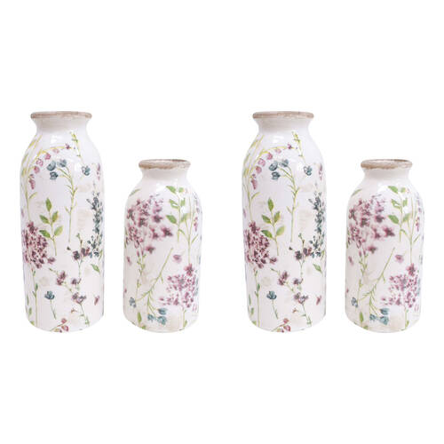 4pc LVD Ceramic Bud Flower Vase Set Home Decor Petite Maison