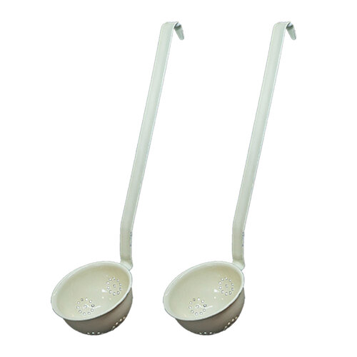 2x Urban Style Carbon Steel Enamelware Deep Skimmer - Cottage