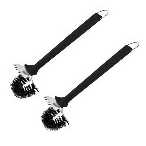 2PK Coleman Palmyra Twisted Bristle Brush w/ Scraper Tool 40x12cm