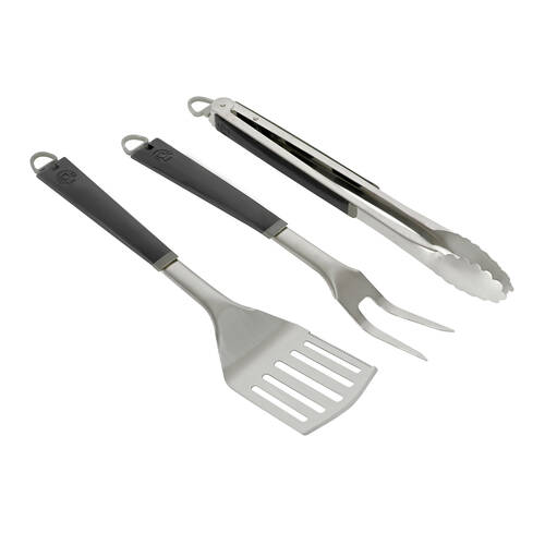 3pc Coleman BBQ Spatula/Tongs/Fork Outdoor Camping Cooking Tool Set