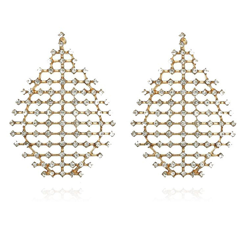 Culturesse Faye 47mm Glamour Night Earrings - Gold